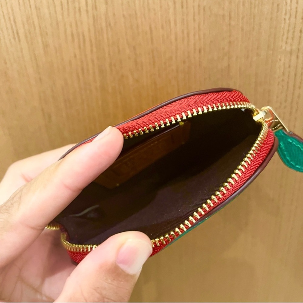 JUDY EX LABEL do not buy!!! Coach NWT Red and Green Strawberry coin case!! - Picture 6 of 6
